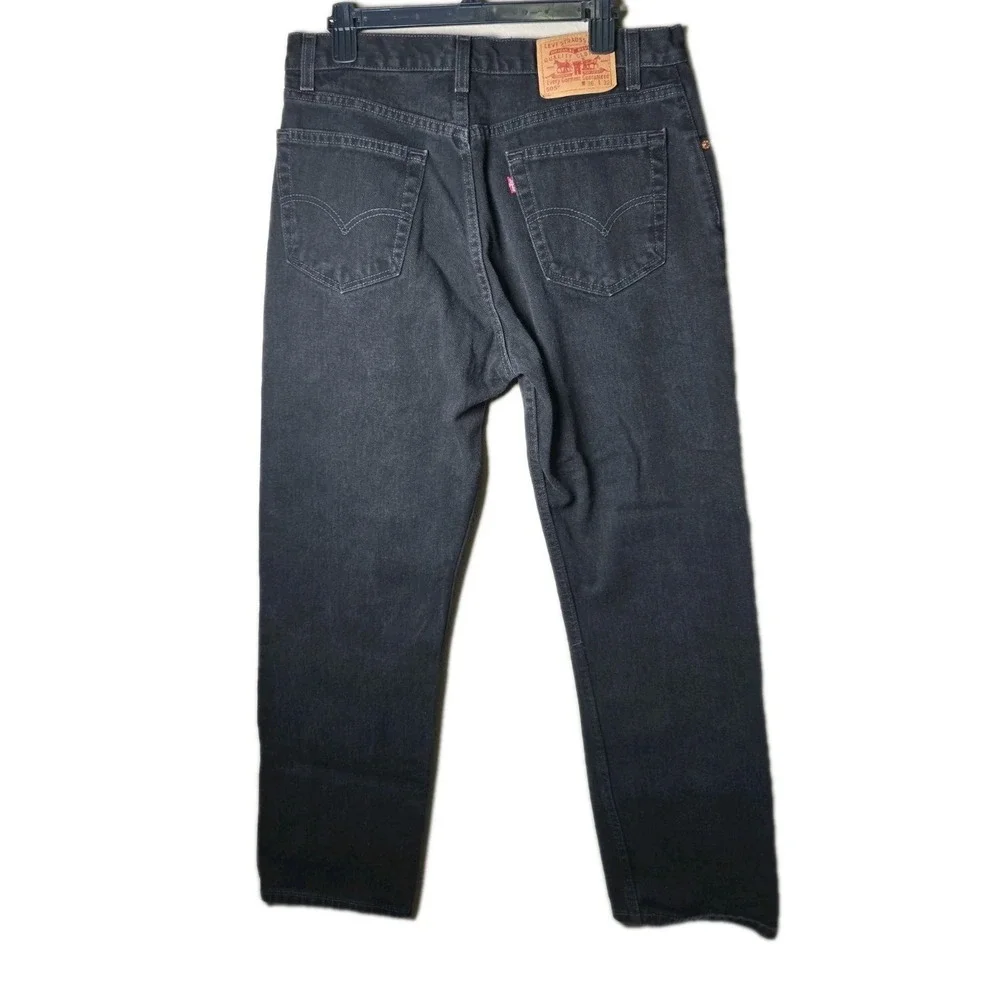 Levis 505 Vintage Jeans Men's 36x32 Black Regular Fit Straight Made in USA Y2K